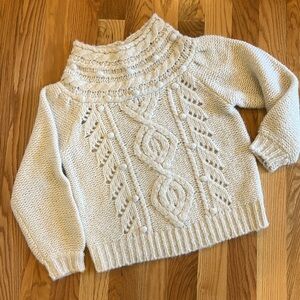 J Crew Collection cable knit sweater
